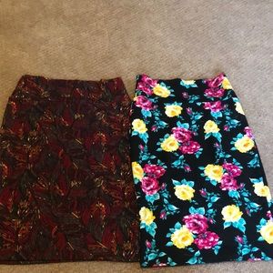 2 Brand New LuLaRoe Cassie Skirts